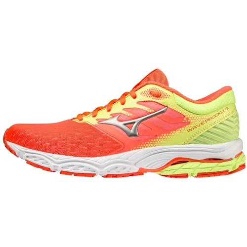 Mizuno Women's running shoes Wave Prodigy 3 Neon Flame/Silver UK 8