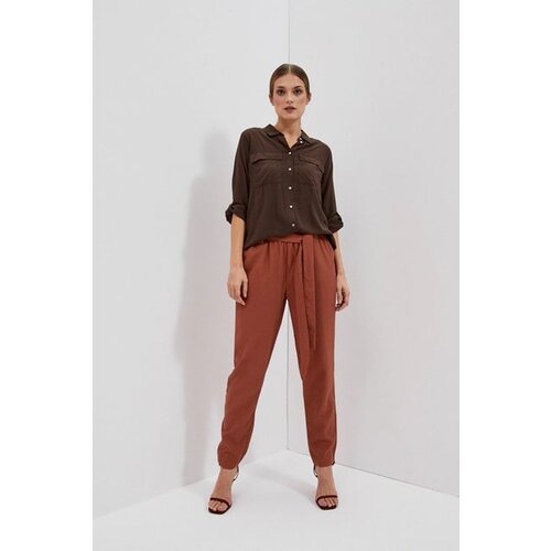 Moodo LADIES TROUSERS L-SP-4012 BROWN Slike
