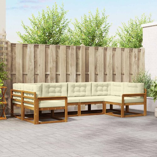  Set vanjskih sofa 6 kom. Prirodna i krem Smeđa 325 x 168,5 x 73 cm Cene