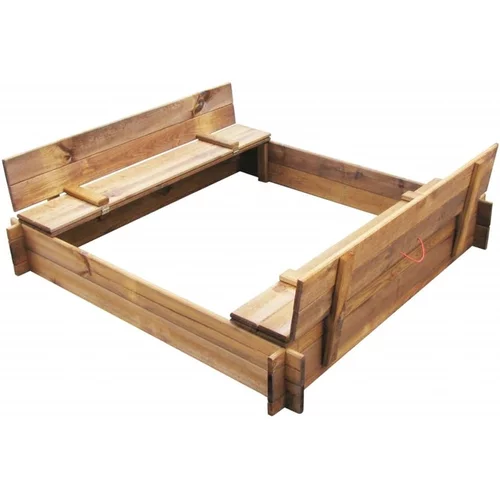  Peskovnik iz impregniranega lesa kvadraten