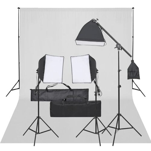 vidaXL komplet za foto studio z lučmi in ozadjem Cene