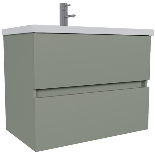 OMEGA PANELI Kupaonski ormarić Soft gap, 80 cm, mat zeleni Slike