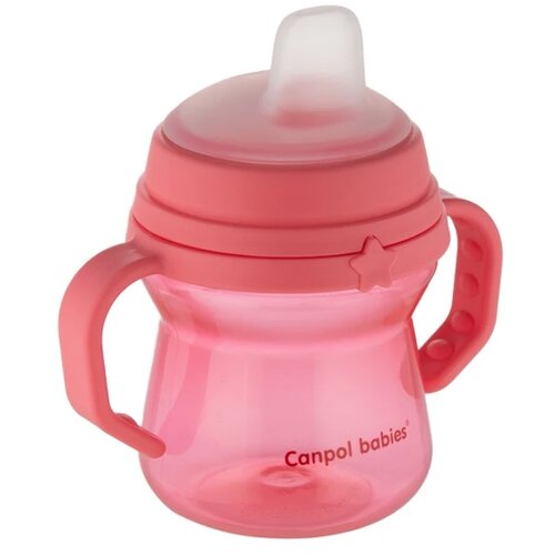 Canpol &amp;scaron;olja sa silikonskim kljunom 150ml, Pink Slike