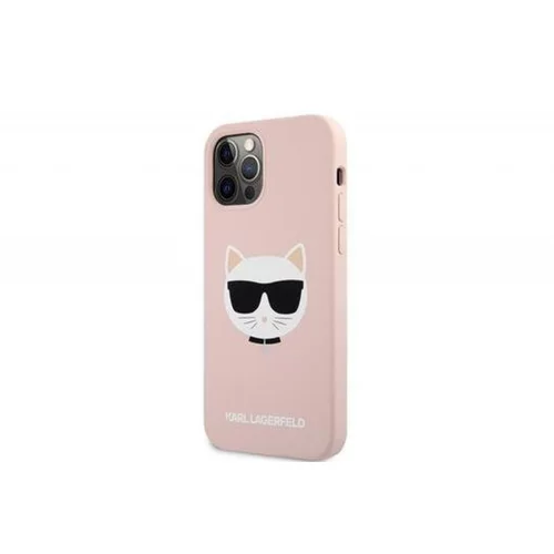 Karl Lagerfeld Originalen ovitek KLHCP12LSLCHLP za iPhone 12 Pro Max roza silikonska zaščita - Choupetts head