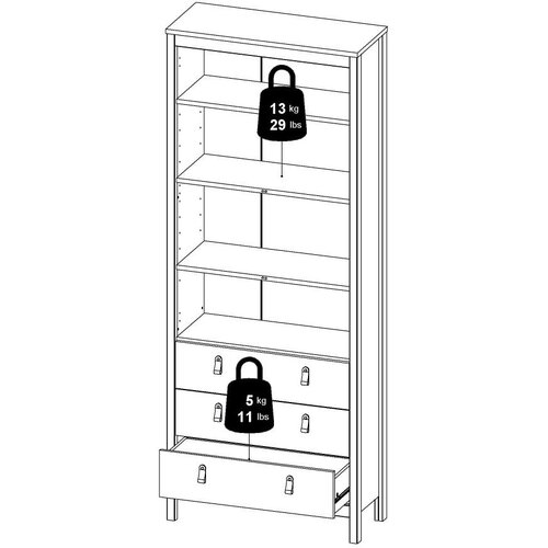 Tvilum sivo-bež vitrina 78x199x33 cm madrid &amp;ndash; Slike