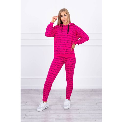 Kesi Set with print fuchsia Slike