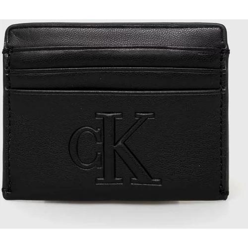 Calvin Klein Jeans Etui za kartice ženski, črna barva