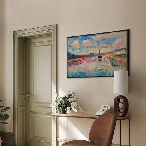  Slika - Henri Matisse &amp;ndash; Canal du Midi 120x80 U crnom drvenom okviru Slike