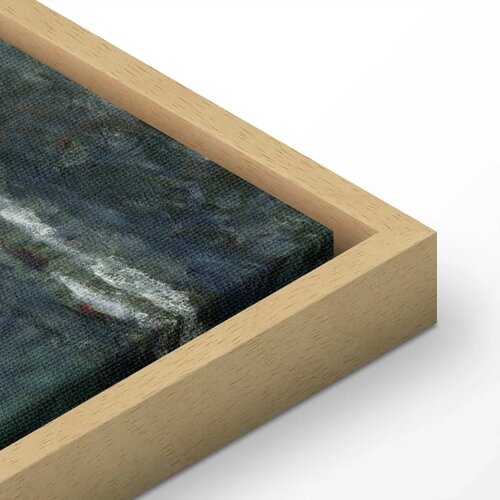  Slika - Claude Monet &amp;ndash; Waterlilies: Green Reflections 60x40 U prirodnom drvenom okviru Slike