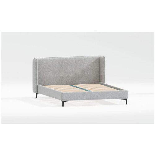 Ropez Sivi tapecirani krevet s podnicom 90x200 cm Basti &amp;ndash; Slike