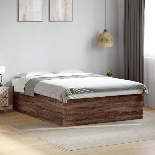 Furnova Posteljni okvir rjav hrast 150x200 cm inženirski les, (21935607) Slike