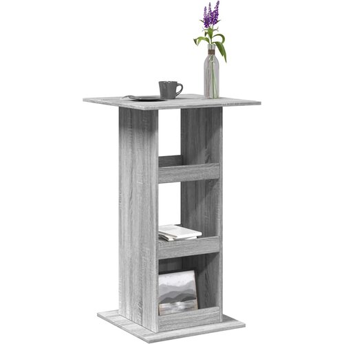  Barski stol s prostorom siva boja hrasta 60x60x102 cm drveni Cijene