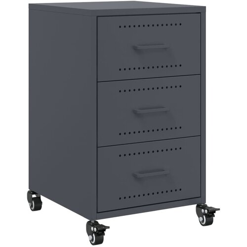 Maison Chic Nočna omarica - Nočna miza antracit 36x39x59 cm jeklo, (21688350) Slike