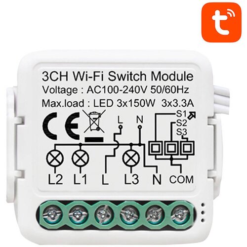 Avatto N-WSM01-3 tuya wi-fi stikalo za pametne &amp;scaron;katle, (20771399) Slike