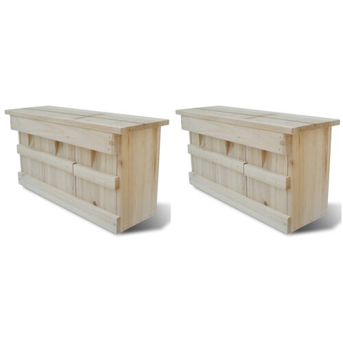 vidaXL Kućica za vrapce 2 kom drvena 44 x 15,5 x 21,5 cm Cijene