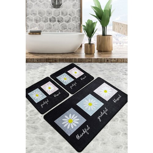  Blessed Djt Multicolor Bathmat Set (3 Pieces) Cene
