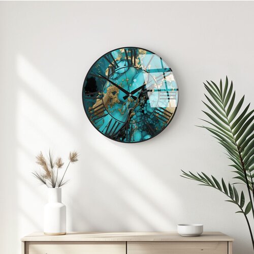 Wallity zidni sat Huhu333, 40 cm, Plavi Slike