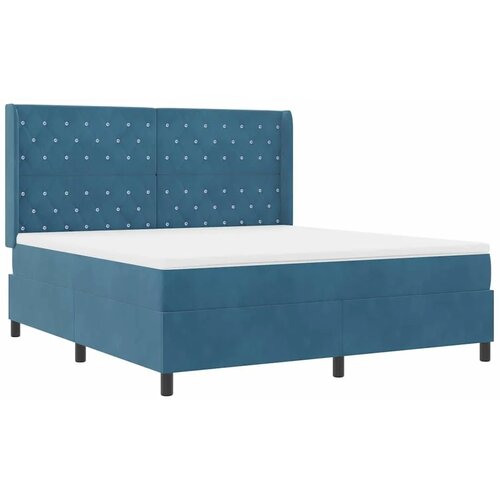 Box spring krevet s madracem Plava 180 x 200 cm Bar&amp;scaron;un - Tamno plava 180 x 200 cm Kristal s dugmadima Slike