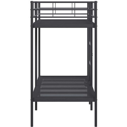  Krevet na kat bez madraca crni 75x190 cm čelik Slike
