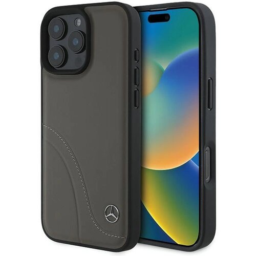 Mercedes-Benz USNJENI OVITEK MERCEDES MB CURVED STITCHES ZA IPHONE 16 PRO MAX RJAV, (21896983) Cene