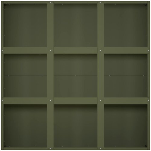  Vrtna saksija Maslinastozelena 100 x 100 x 50 cm Čelična vrata Slike