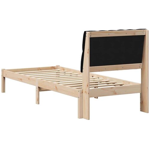  Krevetni okvir s tapiciranim uzglavljem Smeđa 75 x 190 cm Slike