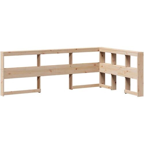 Maison Chic knjižnica vzglavna omarica - nočna omarica - posteljna omarica l-oblike 120 cm trdna borovina, (21709552) Cene