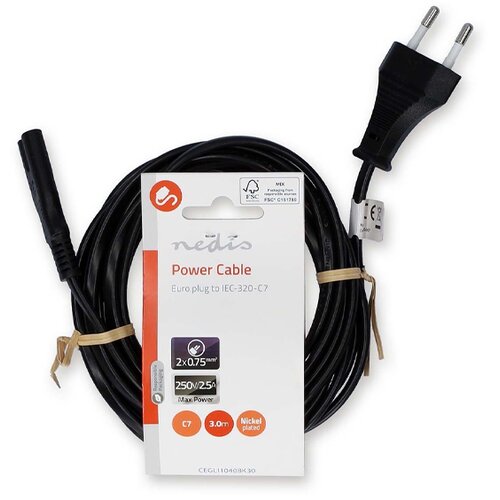 Kabel za napajanje Nedis IEC-320-C7 2m Slike