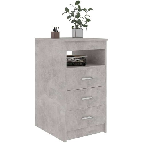 VidaXL Ladičar siva boja betona 40 x 50 x 76 cm od konstruiranog drva Slike