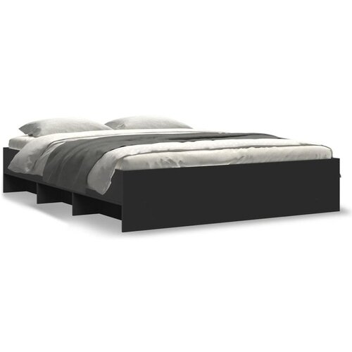 vidaXL Okvir za krevet crni 160x200 cm konstruirano drvo Cijene