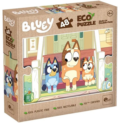 Lisciani Giochi Bluey psići na stepenicama 2-u-1, Eco mini slagalica od 48 dijelova i bojanka 35x25 cm - Lisciani Slike