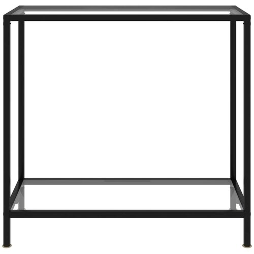 Maison Chic konzolna miza - miza ob steni prozorna 80x35x75 cm kaljeno steklo, (21786155) Cene