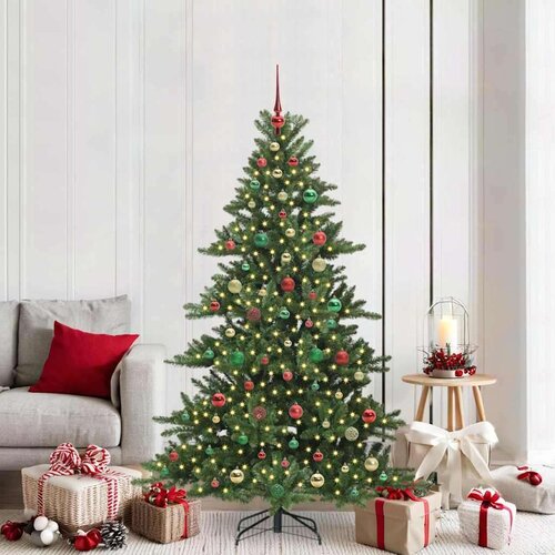 vidaXL Umjetno božićno drvce s nogom with LEDs s stalakom 180cm PVC Cene