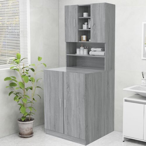 vidaXL omara za pralni stroj siva sonoma 70,5x25,5x90 cm Cene