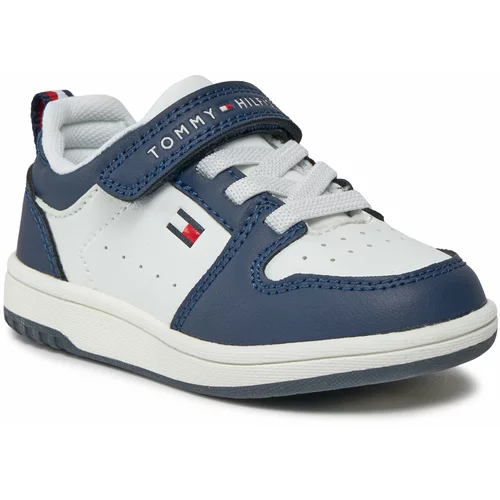 Tommy Hilfiger Superge Low Cut Lace Up/Velcro Sneaker T1X9-33340-1355 M Blue/White X007