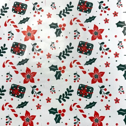 Cardex crveni omotni papir s motivom šećerne štapiće 200x70 cm Cene