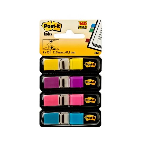 Post-it index 683-4AB Fluo, 35 listića x 4 boje 3M Cene