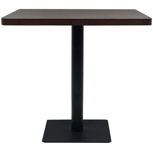 VidaXL kvadratni stol za bistro od mdf-a i čelika 80x80x75 cm tamni pepeljasti Slike