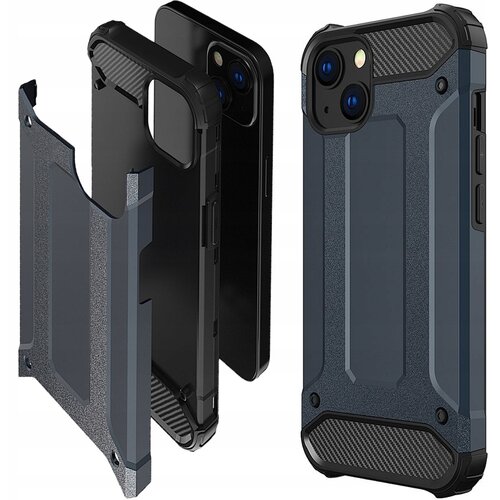 HURTEL HYBRID ARMOR ETUI CASE OBUDOWA POKROWIEC FUTERAŁ DO IPHONE 14+ NIEBIESKIE, (21899569) Cene
