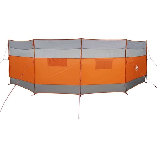 vidaXL Vetrobran za kampiranje sivo oranžen 510x153 cm vodoodporen Cene