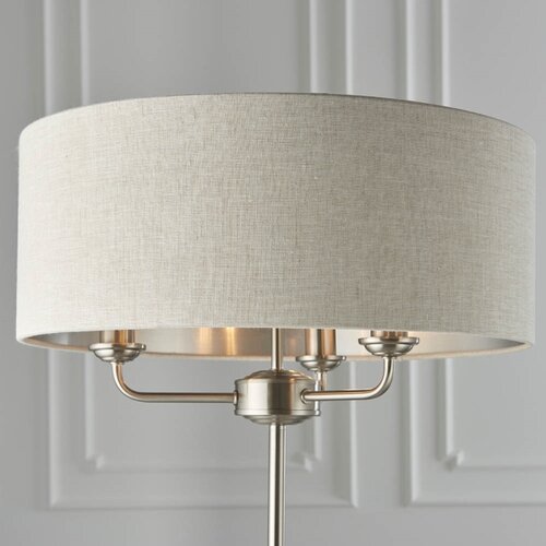  endon 94359 - podna lampa highclere 3xE14/40W/230V bež/sjajni hrom Slike