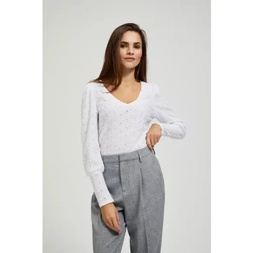 Moodo Openwork blouse with a neckline