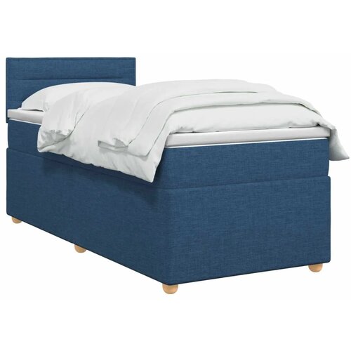  Boxspring krevet s madracem Plava 90 x 200 cm Tkanina - Plava 90 x 200 cm Dizajn linija Slike