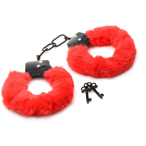 Master Series Cuffed in Fur Furry Handcuffs Red Cijene