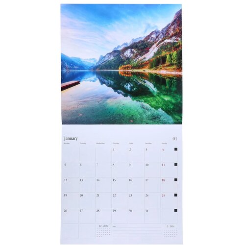 Biro time Yearly 30, zidni kalendar, 30x30cm, 14 lista, jezero Cene