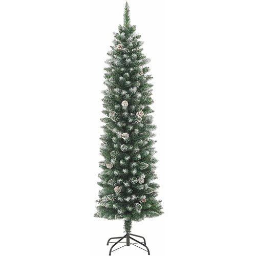  Umjetno vitko božićno drvce Zelena i bijela 120 cm Slike