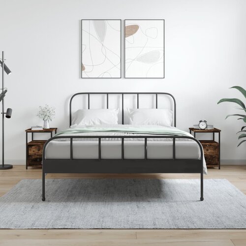 vidaXL Noćni ormarići 2 kom boja dimljenog hrasta 34x35 5x50 cm drveni Cijene