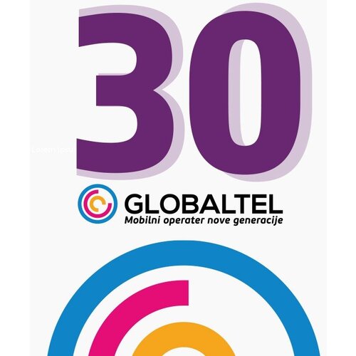  GLOBALTEL 30 DANA 1GB 150 min/SMS Slike