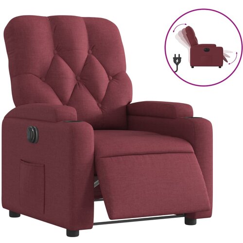 Maison Chic Električni naslanjač - Relax naslanjač vinsko rdeče blago, (22061194) Cene