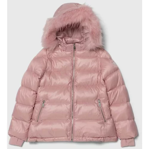 Guess Dječja pernata jakna boja: ružičasta
